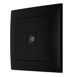 Розетка телевізійна серія "IDEAL BLACK" ТМ"MARSHEL"