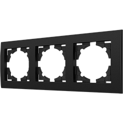 Рамка трьохмісна серія "IDEAL BLACK" ТМ"MARSHEL"