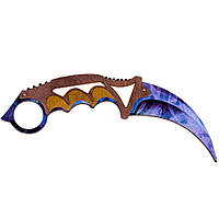 Дерев'яний дитячий ніж КЕРАМБІТ CRYSTALL FADE з гри CS:GO, іграшкова зброя