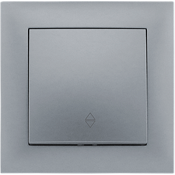 Вимикач одноклав. прохідний (2 напрямки) серія "IDEAL SILVER" ТМ"MARSHEL"