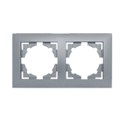 Рамка двомісна серія "IDEAL SILVER" ТМ"MARSHEL"