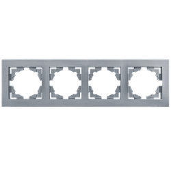 Рамка чотиримісна серія"IDEAL SILVER" ТМ"MARSHEL"
