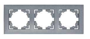 Рамка трьохмісна серія "IDEAL SILVER" ТМ"MARSHEL"