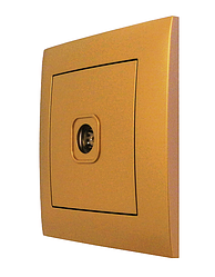 Розетка телевізійна серія "IDEAL GOLD" ТМ"MARSHEL"