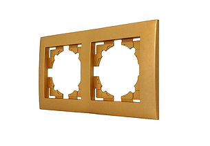 Рамка двомісна серія "IDEAL GOLD" ТМ"MARSHEL"