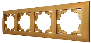 Рамка чотиримісна серія "IDEAL GOLD" ТМ"MARSHEL"