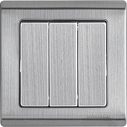 Вимикач трьохклавішні серія "GRAND" ТМ "MARSHEL"