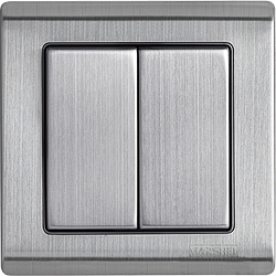 Вимикач двоклавішний ТМ "MARSHEL" серія "GRAND"