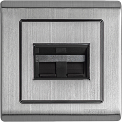 Розетка двомісна комп'ютерна серія "GRAND" ТМ "MARSHEL"