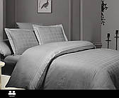 Комплект постільної білизни сатин delux First Choice євро розмір Royce Grey