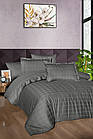 Комплект постільної білизни сатин delux First Choice євро розмір Royce Storm