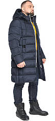 Зимова чоловіча куртка лаконічна темно-синього кольору модель 63518 (КЛАД ТІЛЬКИ 54(XXL))