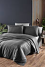 Комплект постільної білизни сатин delux First Choice євро розмір Timeless Anthracite