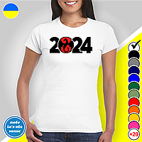 Футболка женская новогодняя "2024 Год Дракона" Family Look