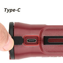 Ліхтар WORKLIGHT-72-XPE(white+red), 10 W, 350 Lumen, Li-Ion акумулятор, поворот180º+180º, затискач, гак, магніт, ЗУ Type-C, фото 5