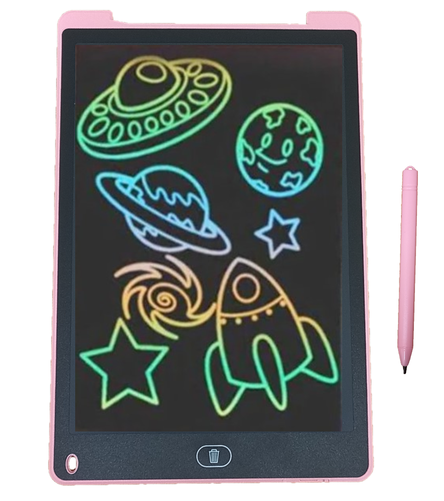 Графічний планшет з кольоровим екраном LCD 12 дюймів Планшет для малювання Рожевий
