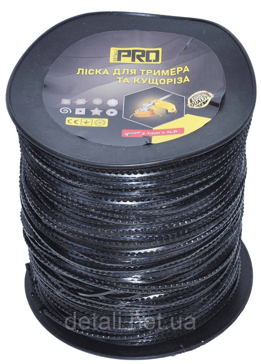 Ліска косильна ріжучий зуб d2.7 мм 5 LB (360 м)