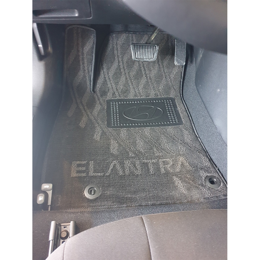 Автокилимки ворсові в салон HYUNDAI Elantra 2021- комплект текстильних килимків для автомобіля
