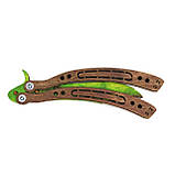 Дерев'яний дитячий ніж МЕТЕЛИК EMERALD GREEN з гри CS:GO, іграшкова зброя, фото 3