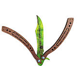 Дерев'яний дитячий ніж МЕТЕЛИК EMERALD GREEN з гри CS:GO, іграшкова зброя, фото 4