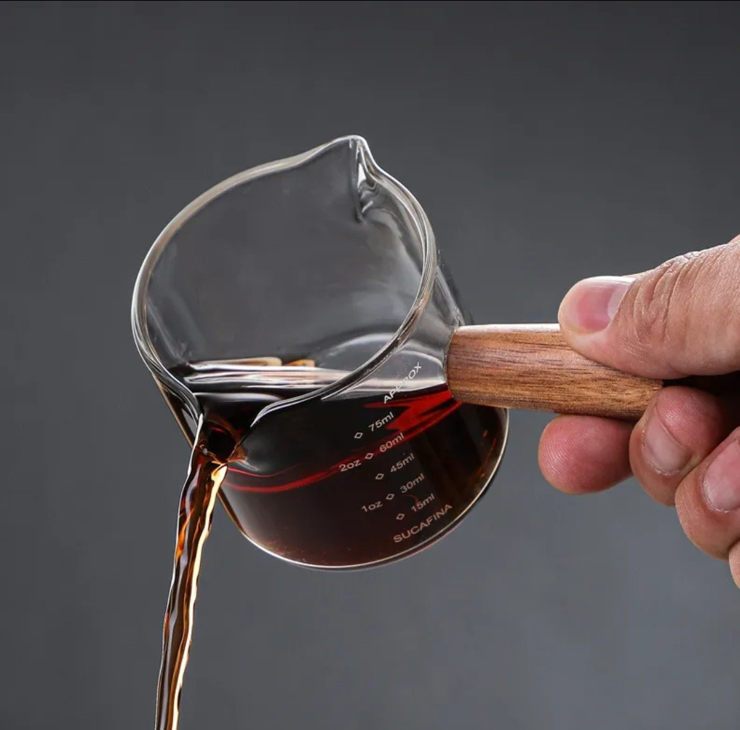 Молочник для кави еспресо 100 мл. Approx straight скляний із ручкою прозорий джаг Скло - фото 1 - id-p1983364815