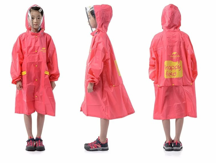 Тор! Накидка от дождя Naturehike Raincoat for girl XL NH16D001-W Pink D_809 - фото 7 - id-p2034392319