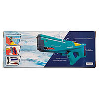 Водяной автомат Акула электрический с аккумулятором Shark Electric Water Gun 2131(Turquoise Nia-mart