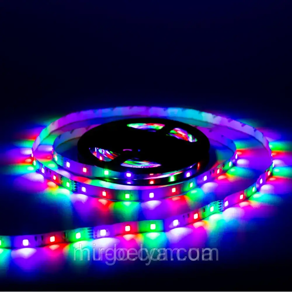 Світлодіодна стрічка з блютузом RGB, USB 5 м, 5,5 V, 5050 + мікрофон, музичний
