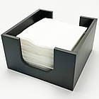 Стильна підставка під серветки, компактний органайзер для серветок 130х130х70, графіт, фото 2