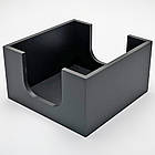 Стильна підставка під серветки, компактний органайзер для серветок 130х130х70, графіт, фото 3