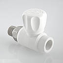 Кран радіаторний прямий Valtec PPR DN 25х3/4" білий кульовий (Італія) VTp.717.0.02505, фото 5