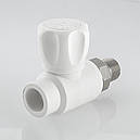 Кран радіаторний прямий Valtec PPR DN 25х3/4" білий кульовий (Італія) VTp.717.0.02505, фото 7