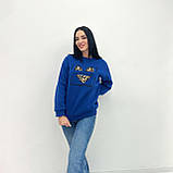 Жіночий Батник на флісі з принтом Серце | Теплий світшот м'який | Худі оверсайз, тринитка | Норма та Батал, фото 5