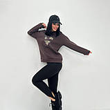 Жіночий Батник на флісі з принтом Серце | Теплий світшот м'який | Худі оверсайз, тринитка | Норма та Батал, фото 9