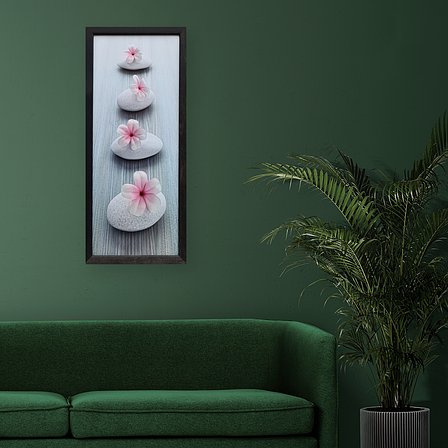 Фотокартина в дерев'яній рамі Flower and stone 2 20х50 см POS-2050-127, фото 2