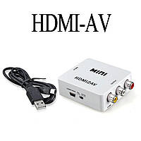 Конвертер HDMI to AV RCA тюльпан переходник, SP2, адаптер, Хорошее качество, 1080p с питанием, переходник,