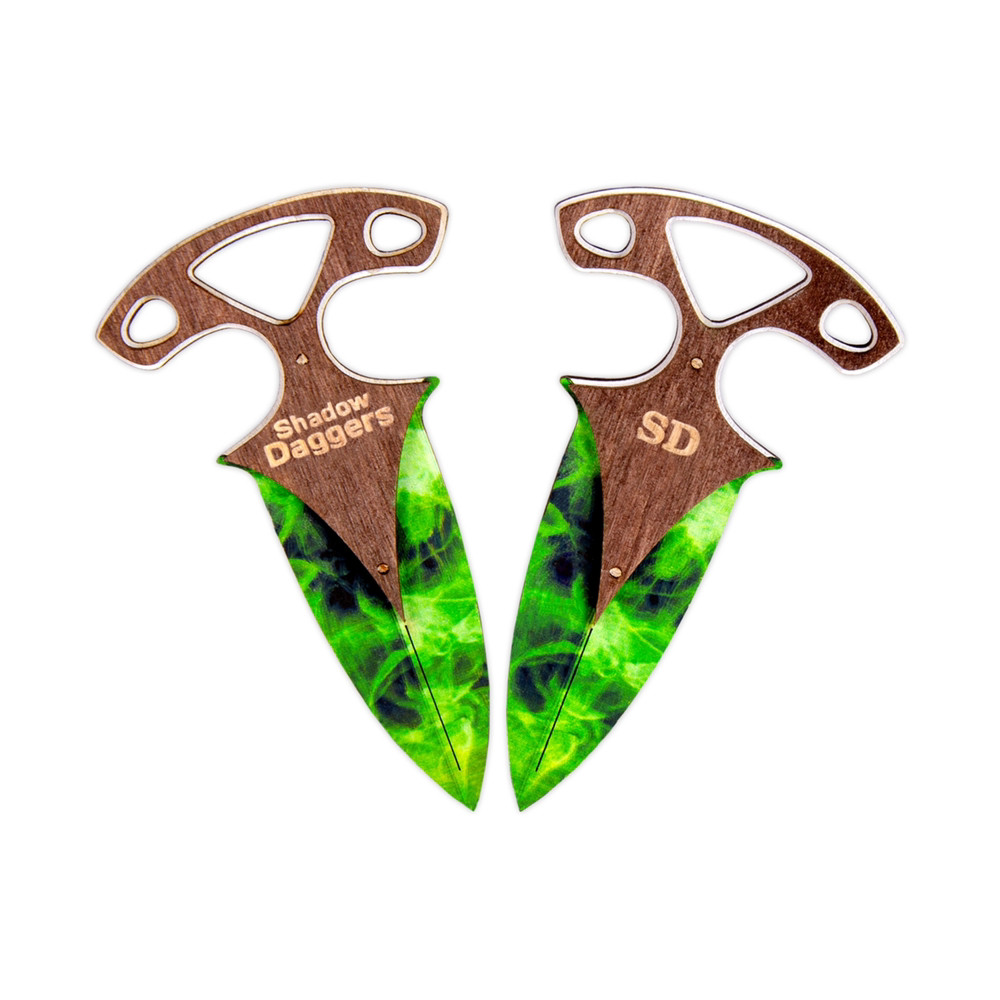 Дерев'яний дитячий ніж ТИЧКОВИЙ EMERALD GREEN з гри CS:GO, іграшкова зброя, фото 1