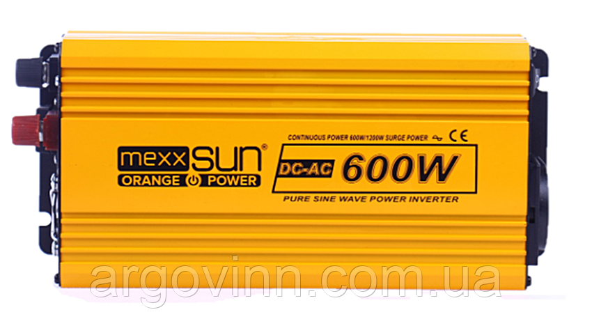 Інвертор напруги Mexxsun MXSPSW-600, 12V/220V, 600W