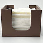 Органайзер для серветок 130х130х100, коричневий, стильна підставка під серветки, фото 4