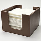Органайзер для серветок 130х130х100, коричневий, стильна підставка під серветки, фото 2