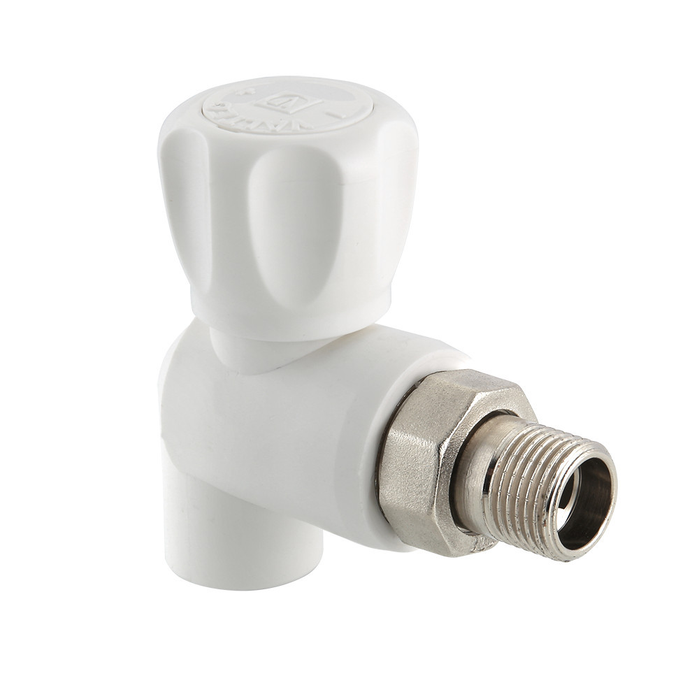 Кран радіаторний кутовий Valtec PPR DN 25х3/4" білий кульовий (Італія) VTp.718.0.02505, фото 1