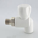 Кран радіаторний кутовий Valtec PPR DN 25х3/4" білий кульовий (Італія) VTp.718.0.02505, фото 4