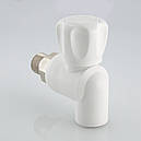 Кран радіаторний кутовий Valtec PPR DN 25х3/4" білий кульовий (Італія) VTp.718.0.02505, фото 5