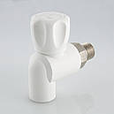 Кран радіаторний кутовий Valtec PPR DN 25х3/4" білий кульовий (Італія) VTp.718.0.02505, фото 7