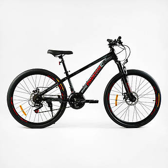 Гірський швидкісний велосипед Corso PHANTOM 26" сталева рама 13", SunRun 21S, зібраний в коробці на 75%