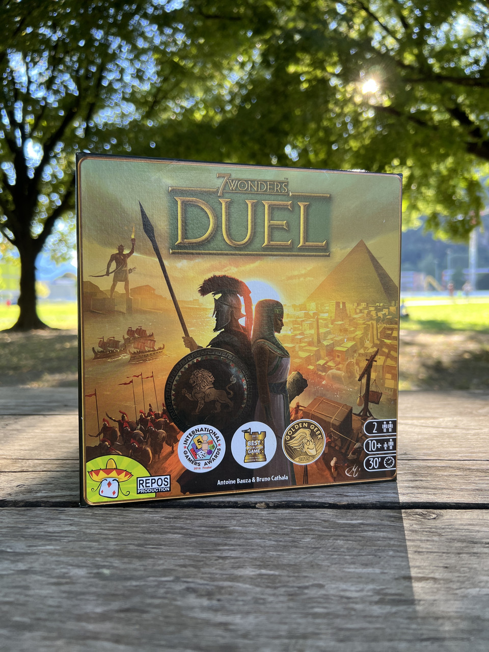 Настольная игра 7 чудес Дуэль (7 Wonders Duel) + правила на украинском или русском - фото 1 - id-p1765382320