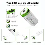Батарейки CR2 акумуляторні з роз'ємом USB Type-C від Smartoools на 3.7V/300mAh — 4 ШТ., фото 4