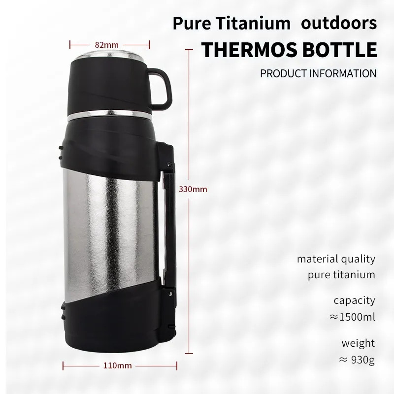 Термос титановий TITO 1500 мл. УЦІНКА!, фото 1