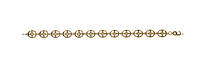 Красивый золотой браслет 585* пробы с круглыми звеньями