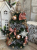 Елочка с шарами и шишками , елочка на стол , новогодняя елка, 32 см.